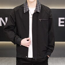 春秋季夹克男翻领外套男休闲百搭青年外套上衣N2603-P75，男装夹克，星座310B-3