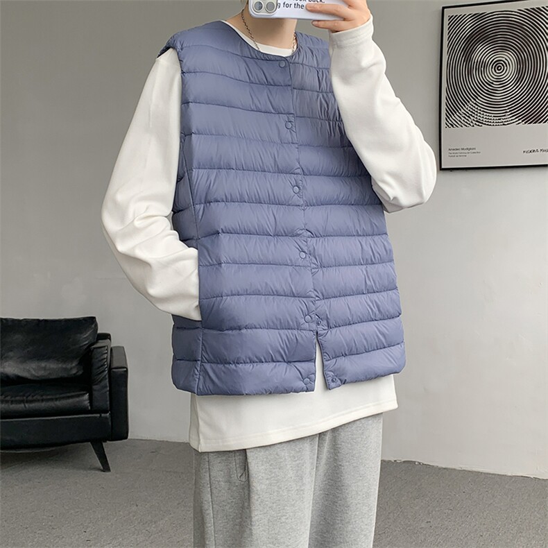 8XL-M 轻薄羽绒服马甲男背心内胆90白鸭绒马夹外套YRFC07P98控138图片