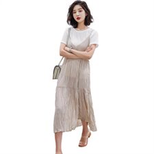 2021年夏季套装套裙潮流舒适简约中长款，女装套装/套裙，安之芮娜