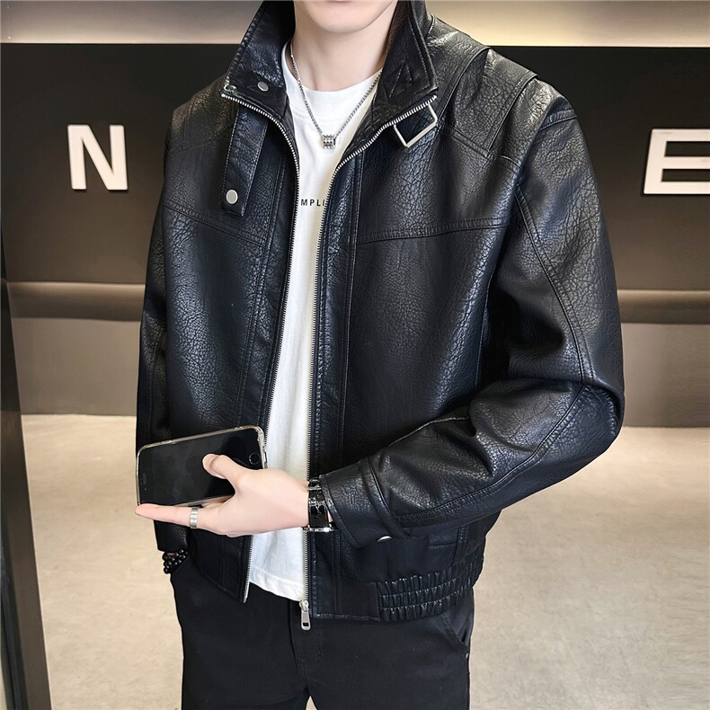 春季皮衣男2026新款春秋皮夹克外套C317-JK002-P145，男装夹克，电商C317