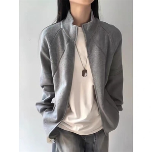 M35-P63 美式潮牌拉链开衫毛衣男女2025春秋冬季潮流宽松慵懒风图片