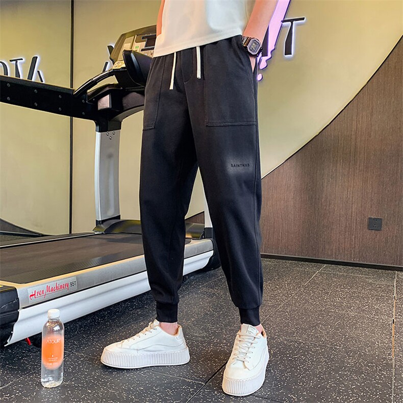 D2103-P78-控108春夏新品抖音阔腿小脚社会小伙运动裤男九分裤,男装休闲裤,电商A108