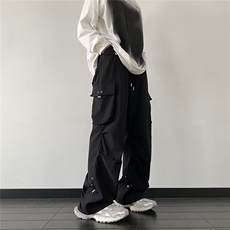 大口袋工装休闲裤男韩版潮流高街2024春季新款ins长裤K4666-P53，男装休闲裤，星座412-3