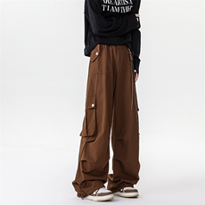 加长版工装裤男高个子阔腿直筒伞兵裤188cm110裤子KZ012P78加绒88，男装休闲裤，电商B312