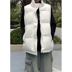 现货5W件冬季三防boxy短款立领棉衣马夹外套男女加厚马甲保暖棉服，男装棉衣，电商A486