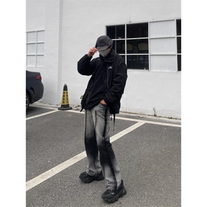 网络图现货新款渐变色微喇高街牛仔裤R1T1702-P85图片