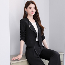 现货，呢外套里布加棉简约时尚修身潮流百搭纯色个性2021冬，女装短外套，罗腾