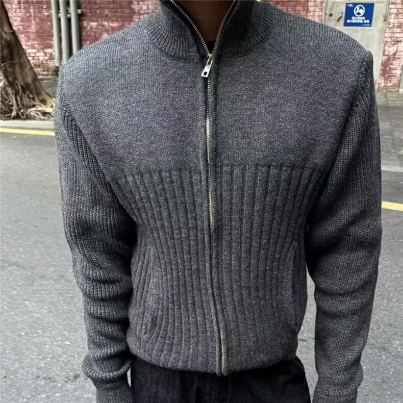 586-P58时尚潮流百搭简约ins文艺开衫毛衣新款日系原宿气质,男装针织衫/毛衣,电商B323A