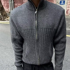 586-P58时尚潮流百搭简约ins文艺开衫毛衣新款日系原宿气质，男装针织衫/毛衣，电商B323A