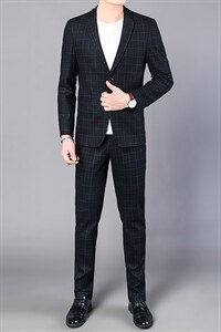 中年男士商务西服两件套套装男商务正装西装上衣ASD8955-P265，男装西服套装，电商B212（原钱塘6029）