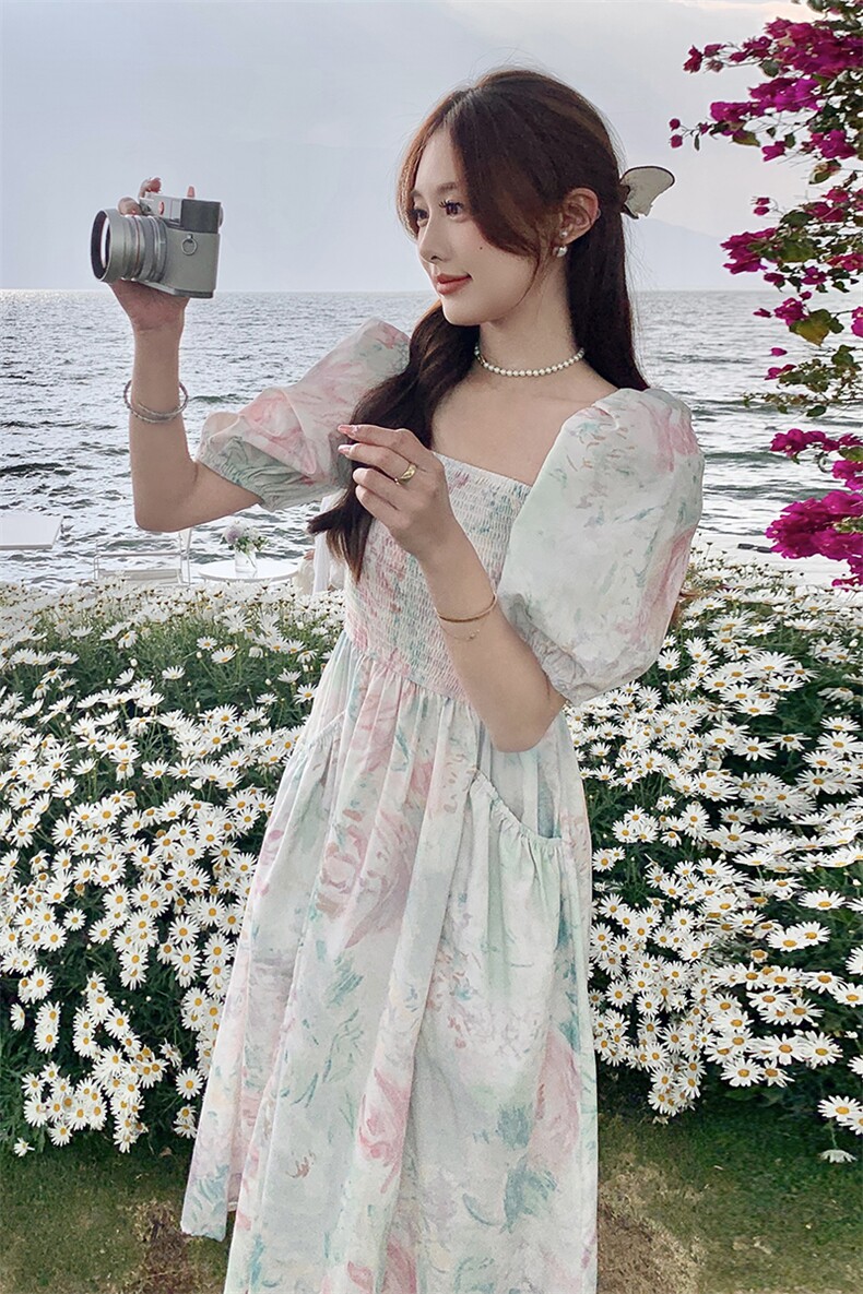 【新款现货】小清新花朵裙088-2368P115K168,女装连衣裙,2C088