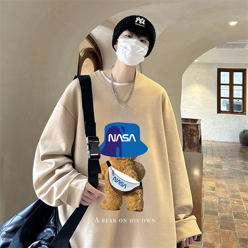 控38简约帅气百搭长袖t恤男大码卫衣T4288-P25加绒款-P35,男装卫衣,电商A040