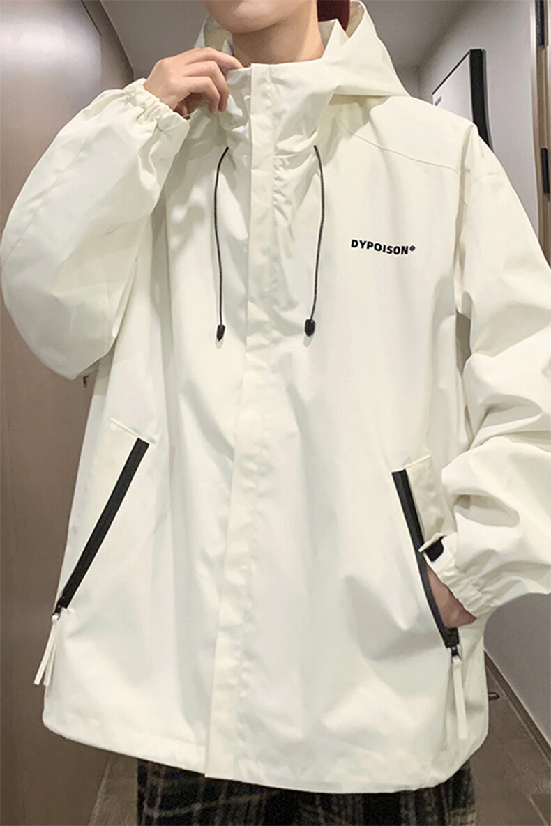 14春季新款户外夹克男港风复古连帽冲锋衣外套J96P78,男装夹克,电商A157