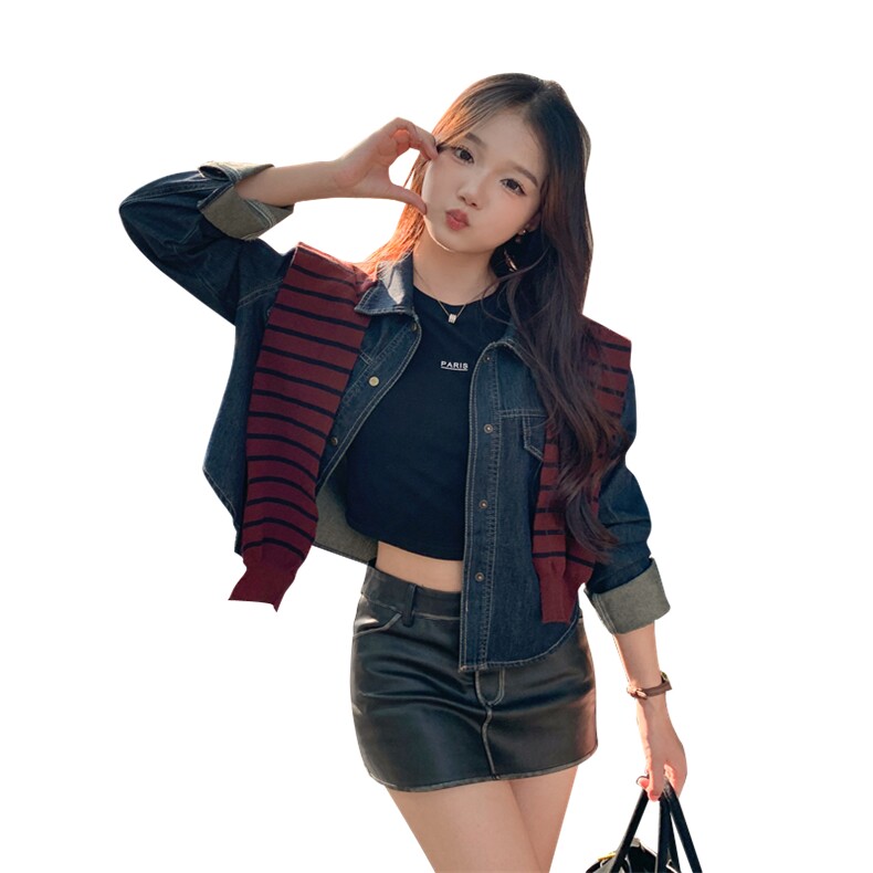 复古美式牛仔短外套女春秋2025超火好看高级小众休闲减龄夹克上衣,商品下架区,网红馆