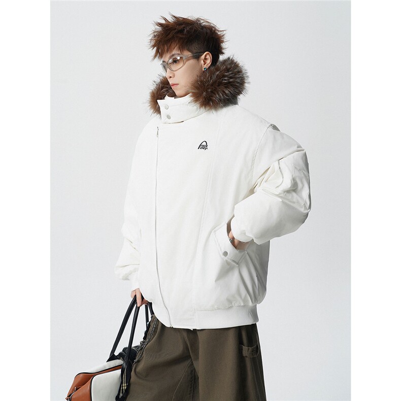 有90绒报告可拆卸毛领羽绒服派克服标90绒78197P268控428，男装羽绒服，星座227-7