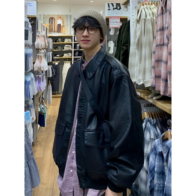 网图现货加厚加棉皮衣飞行员外套1209-1-JK19-P90主推可谈,男装皮衣,星座1209-1