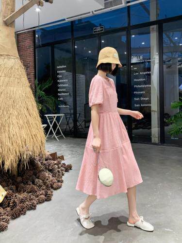 粉色蕾丝少女裙，女装，水锦红