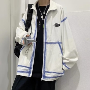 港风痞帅夹克男春秋美式设计感上衣潮牌ins宽松工装外套JW07-P48图片