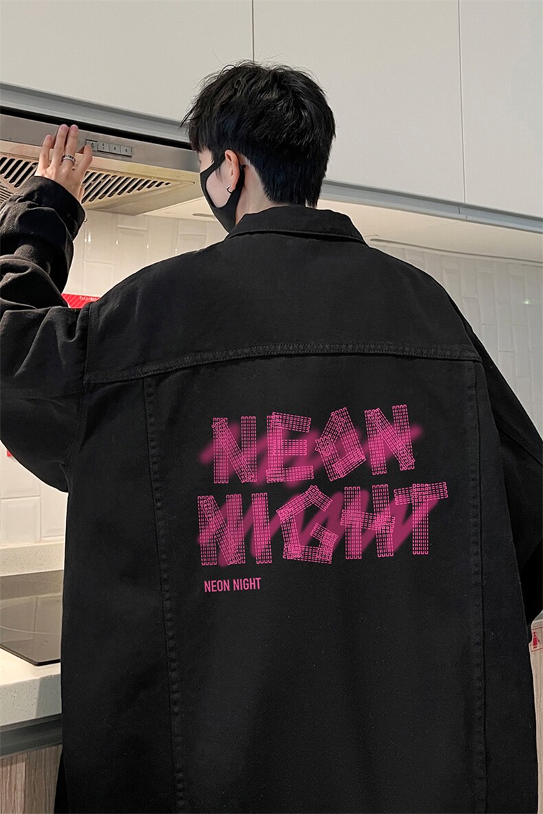牛仔夹克男大码牛仔外套男茄克NJ77321-P60加绒款-P75,男装夹克,电商A040