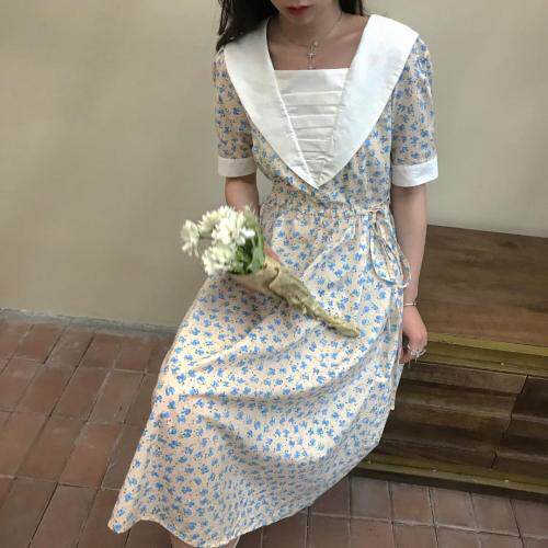 夏季拼接碎花裙，女装，五和六季