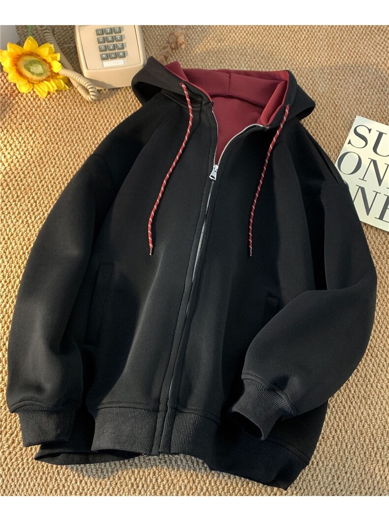 重磅拼色男女连帽卫衣特P58M-3XL,男装卫衣,电商B325