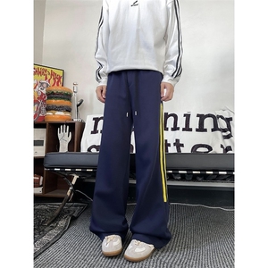 秋冬华棉包边立体卫裤运动裤男生青春潮流长裤图片