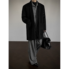 517A-8-Y83-P115冬季设计感简约毛呢大衣韩式中长款加厚加棉外套，男装毛呢大衣，星座517A-8（原B282）