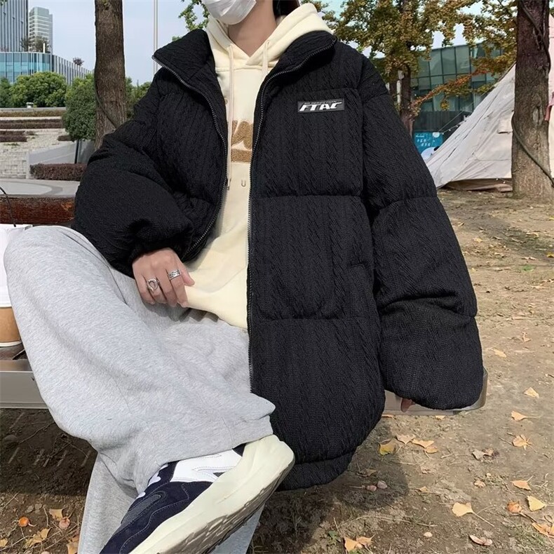 2023冬季新款设计感宽松情侣面包服韩版潮流外套服男W6518-P90,男装棉衣,星座512-3