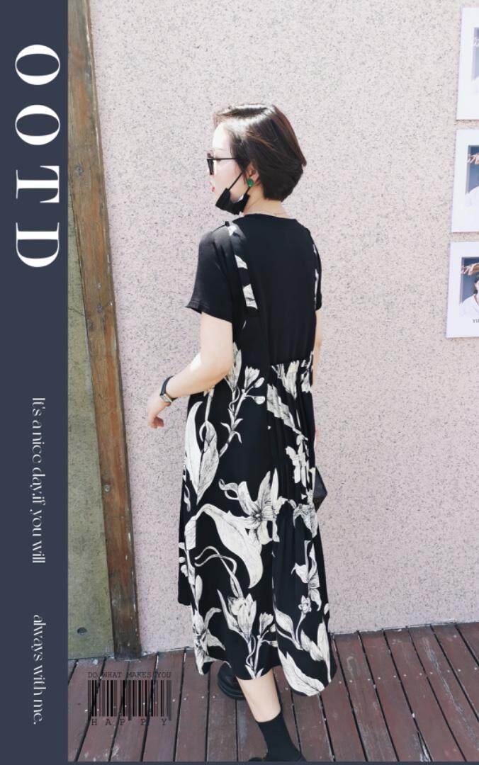 夏季新款拼接连衣裙，女装连衣裙，芷箐伊苑