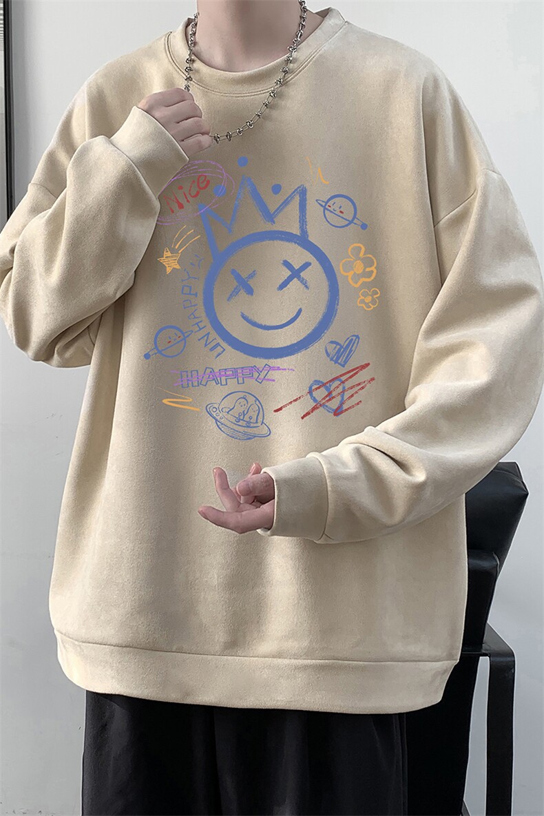 麂皮绒卫衣男大码重磅长袖t恤男JW81180-P35,男装卫衣,电商A040