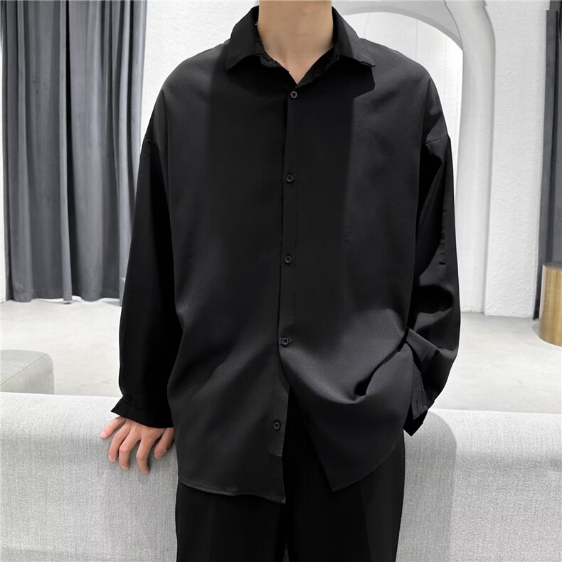 新款青春流行潮气质纯色男潮流印花标准文艺衬衫RC71P25，男装衬衫，星座1116-2