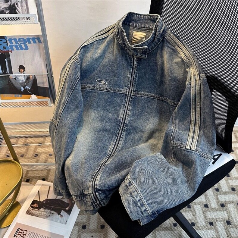 美式牛仔外套男女春款美式复古高级感欧美潮牌JK8946-P80,男装夹克,星座1109-3