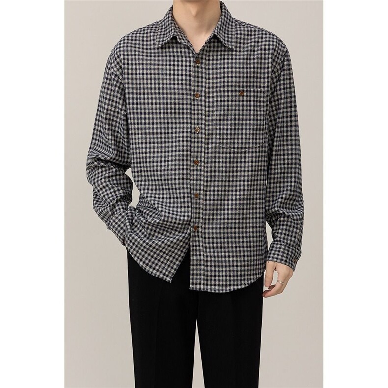 1506A/GF-A67690/P60复古小格子衬衫男女春季，男装衬衫，星座1506A