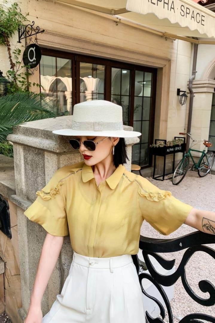 现货设计师时尚款工艺小衫，女装，储辰