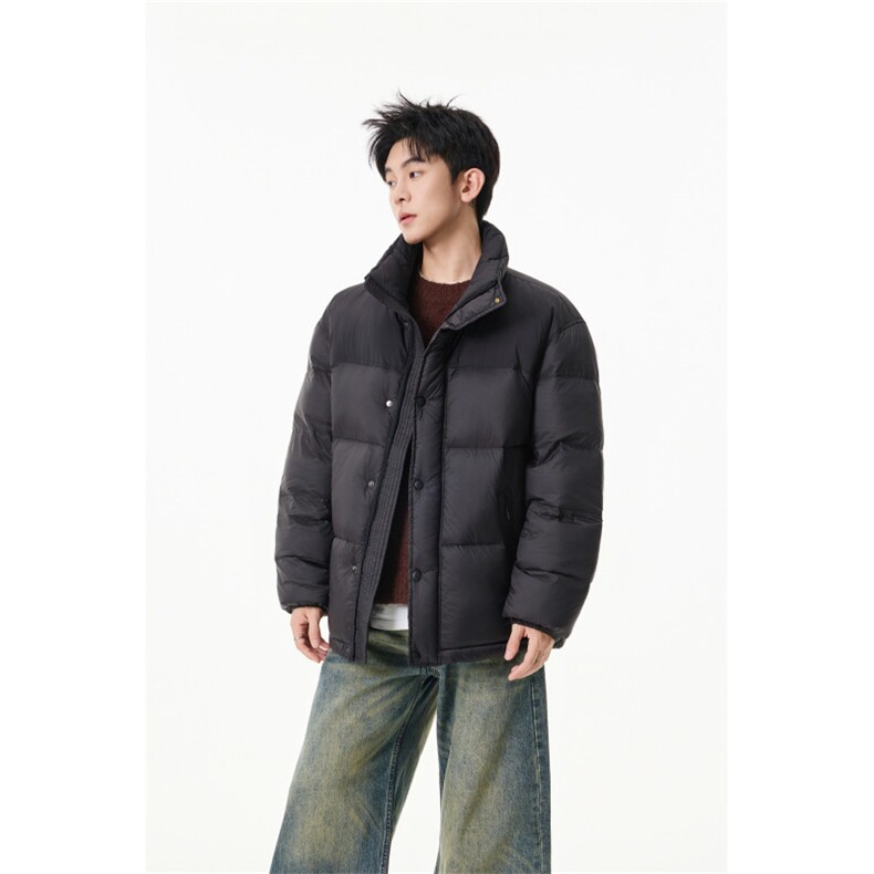 90%绒新标有报告立领撞色韩版宽松羽绒服外套Y988/P350现货,男装羽绒服,星座202