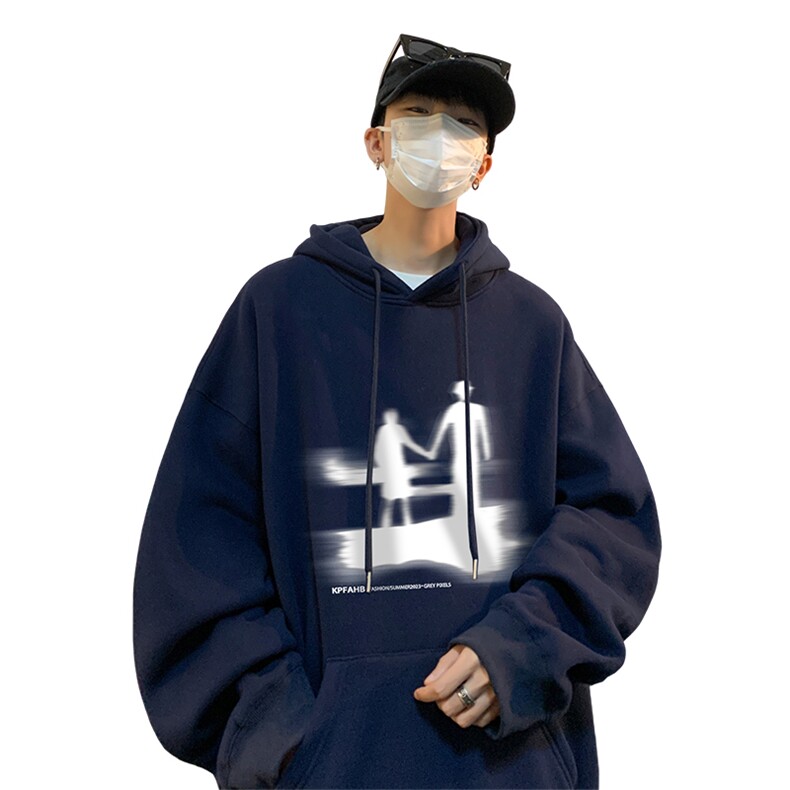 ！连帽圆领卫衣男装港风帽衫男LM138-P35,男装卫衣,电商B367