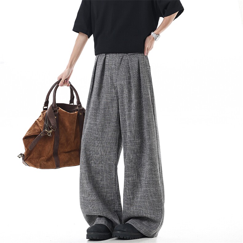 新款2026春夏季老钱风纹理西裤xz906-1-K1300特P50控89，男装西裤，星座906-1（原电商a316-2）