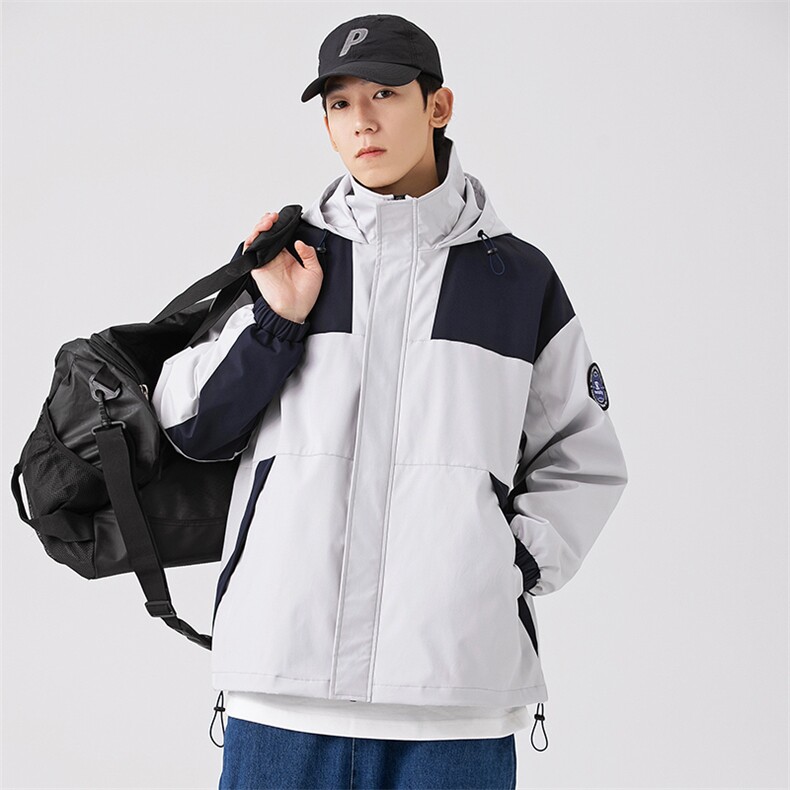 秋季拼接男士休闲工装夹克男户外男士外套潮流款A266-JK9236-P80，男装夹克，电商A266