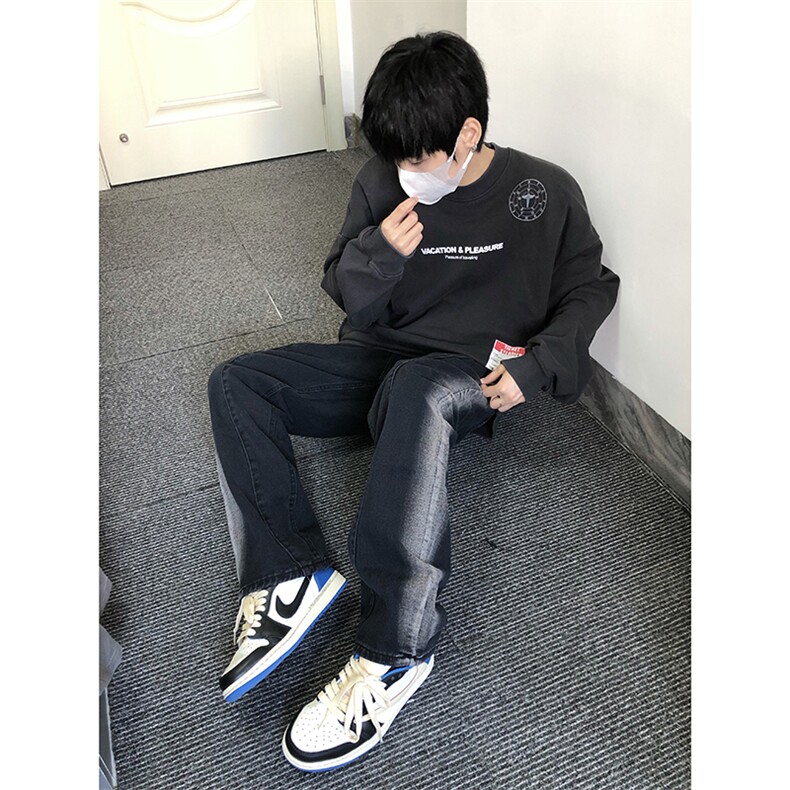秋季美式ins高街hiphop重工艺水洗直筒牛仔裤货号K692P55,男装牛仔裤,电商A063