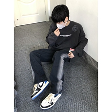 秋季美式ins高街hiphop重工艺水洗直筒牛仔裤货号K692P55，男装牛仔裤，电商A063