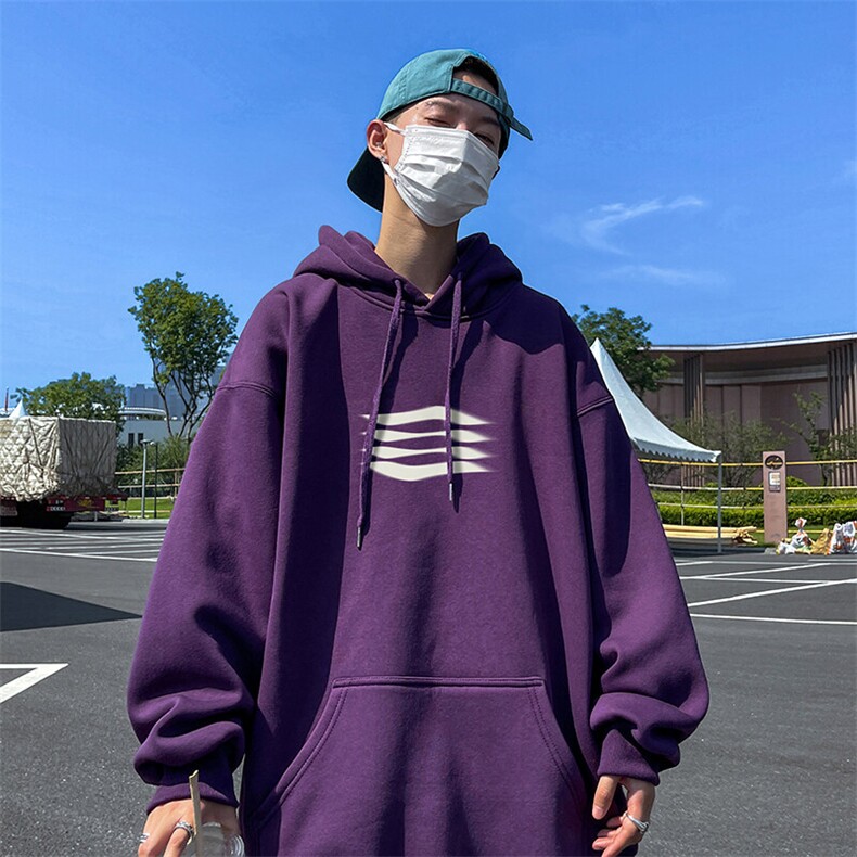 抖音得物供货可提供视频春装重磅美式宽松连帽卫衣DL2359,男装卫衣,电商A486