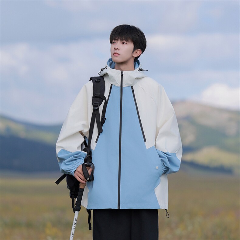 815A-MJ78312-75特春秋装新品拼色户外登山服三防男冲锋衣外套爆,男装夹克,星座815A
