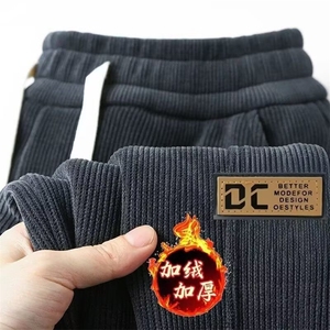 网络图，束脚男秋冬季加绒加厚宽松弹力休闲裤XZ302B-1-K264P25图片