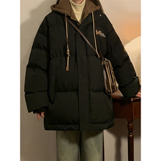 冬季宽松/假两件连帽休闲外套潮加厚棉衣XZ102B-1M2682-P125，男装棉衣，星座102B-1