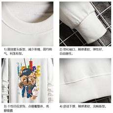 S6211-P28秋季圆领卫衣男大码韩版宽松长袖外套网格，男装卫衣，电商A040A