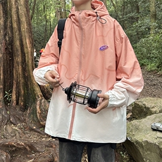 连帽卫衣男士春秋季夹克渐变开衫外套拉链宽松上衣服WK102/P62，男装夹克，星座506