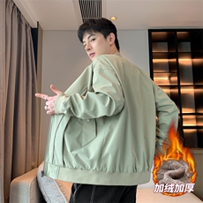加绒加厚外套男女款放光条棒球服情侣飞行夹克JK0238-P73加绒P83，男装夹克，星座308B-2