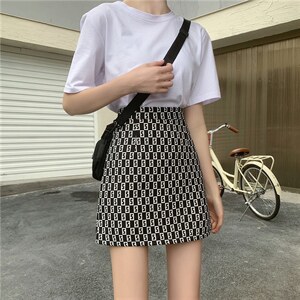 高腰a字半身裙夏款包臀短裙女2021新款时尚裙子图片