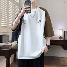 25160-特P40夏季休闲时尚T恤男短袖打底衫青少年潮牌印花T恤，男装T恤，电商D310B
