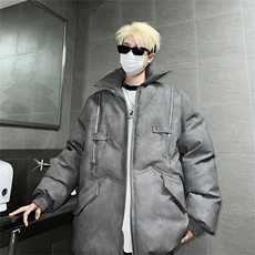 皮棉服冬季宽松棉衣立领冬装棉袄外套男MY2415-特100控168，男装棉衣，电商B370